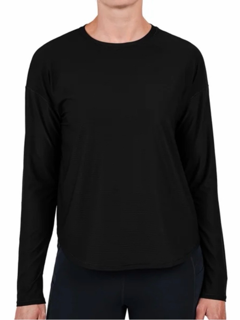 Tuff Athletics Black Crewneck Long-Sleeve Top